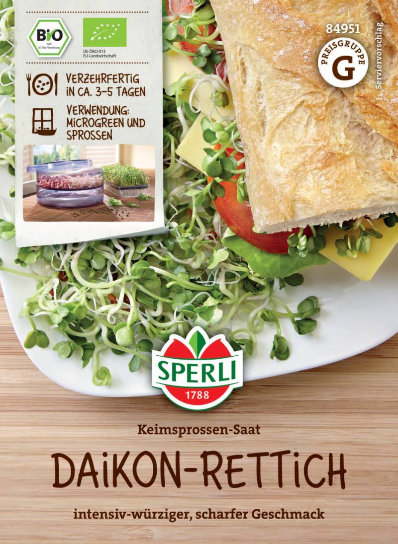 Sperli BIO Keimsprossen-Saat Daikon-Rettich von Sperli