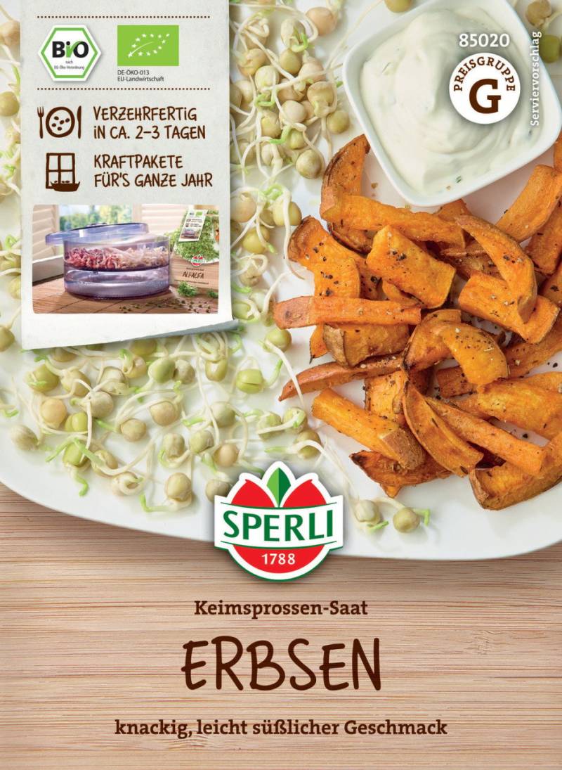 Sperli BIO Keimsprossen-Saat Erbsen von Sperli