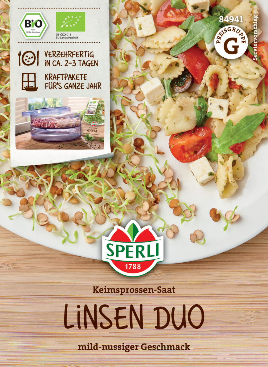 Sperli BIO Keimsprossen-Saat Linsen Duo von Sperli