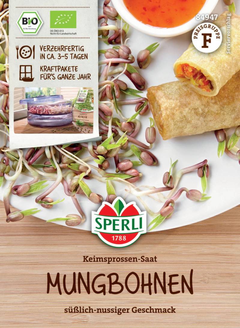 Sperli BIO Keimsprossen-Saat Mungbohnen von Sperli