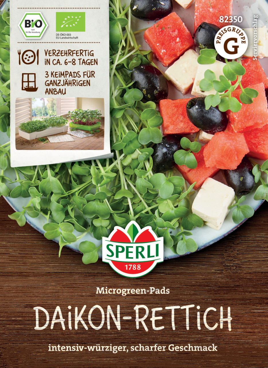 Sperli BIO Microgreen-Pads Daikon-Rettich von Sperli