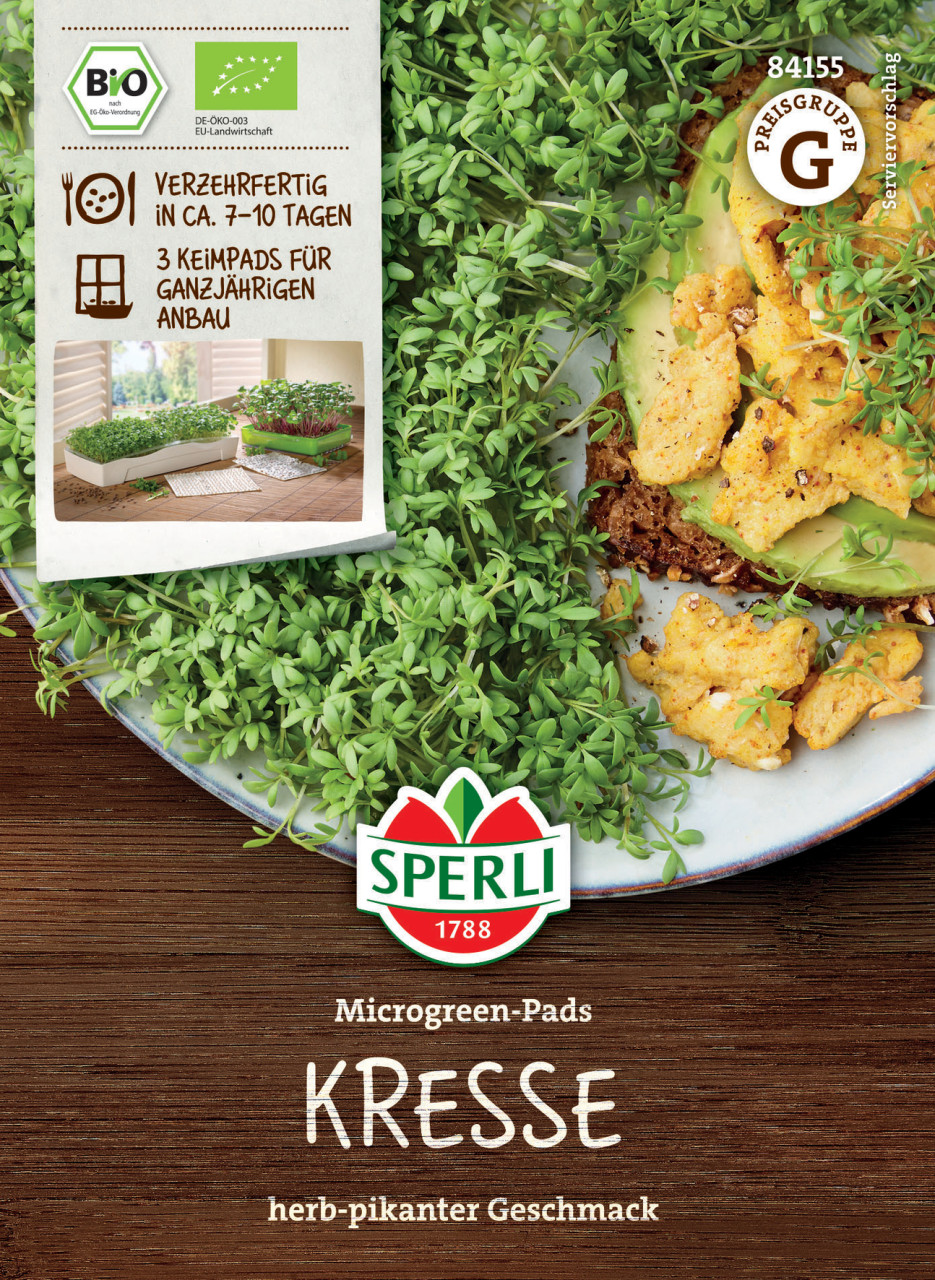 Sperli BIO Microgreen-Pads Kresse von Sperli