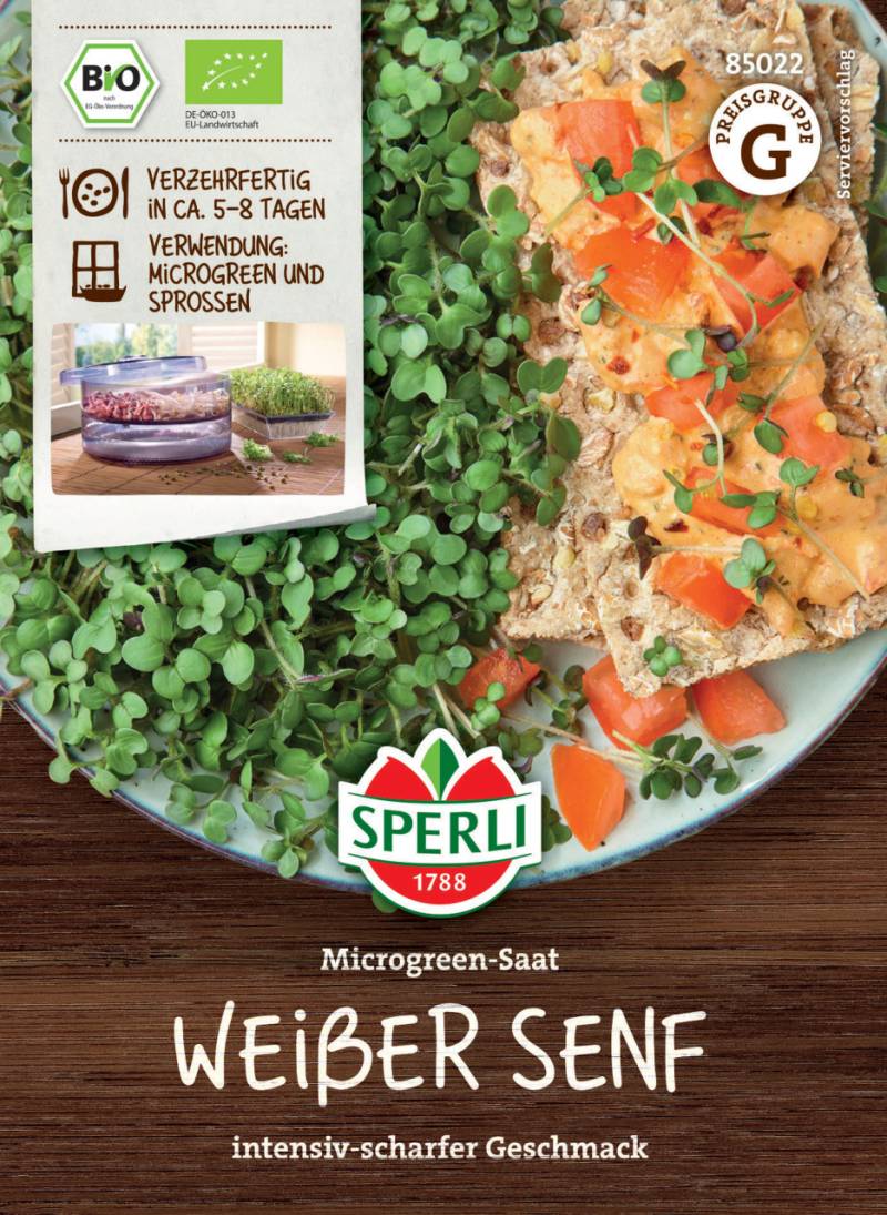 Sperli BIO Microgreen-Saat Weißer Senf von Sperli