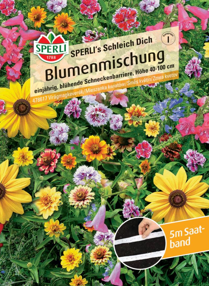 Sperli Blumenmischung Blühende Schneckenbarriere SPERLI's Schleich Dich Saatband von Sperli