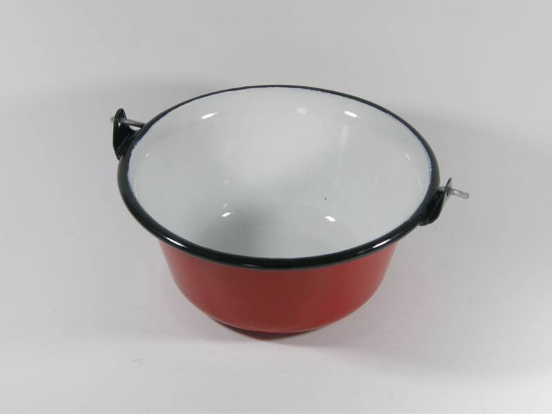 Su-Deco Servierkessel 0,8 Liter rot weiss von Su-Deco