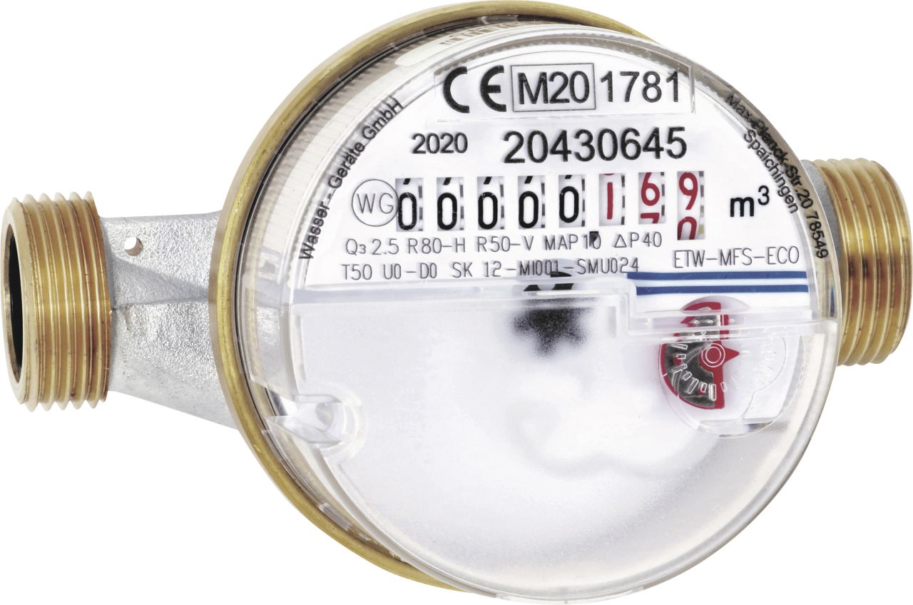 Waschbeckenwasserzähler Eco 3/4 QN 2,5, für Kaltwasser von Weitere