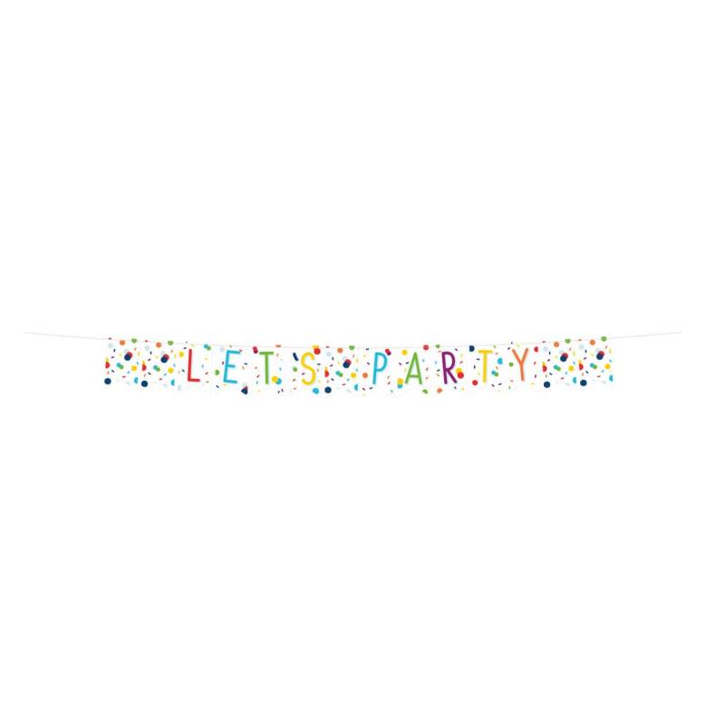 Wimpelkette Confetti Birthday Papier 185 x 19 cm von Amscan