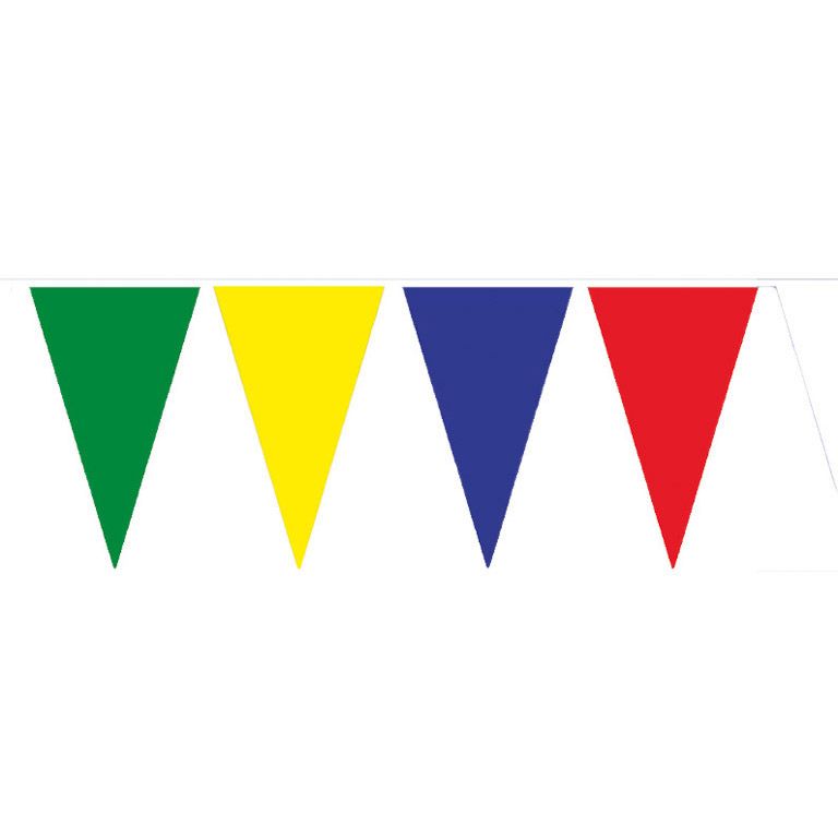 Wimpelkette bunt Plastik 400 x 26 cm von Amscan