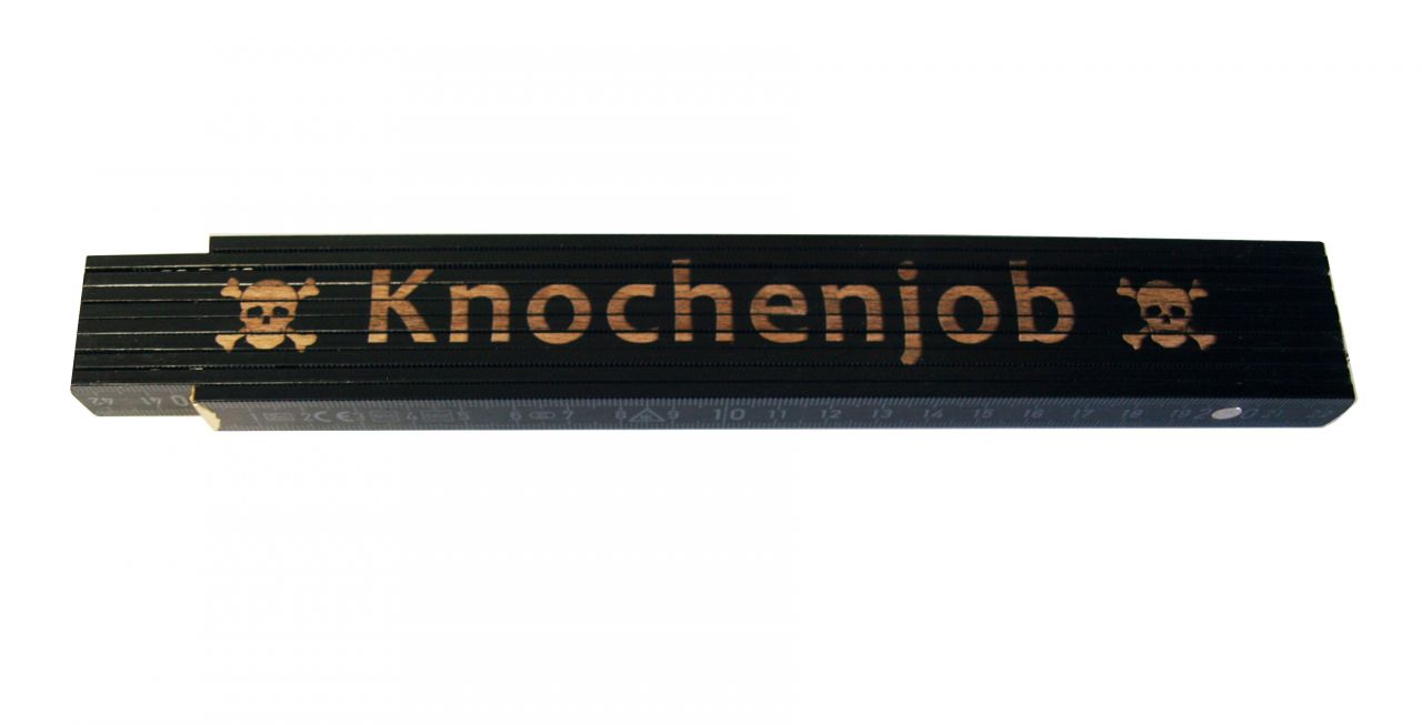 Zollstock Knochenjob 2 m schwarz von Weitere