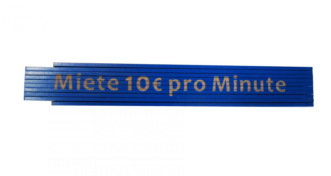 Zollstock Miete 10 pro Minute 2 m blau von Weitere