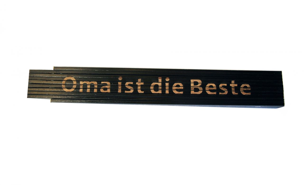 Zollstock Oma ist die Beste 2 m schwarz von Weitere