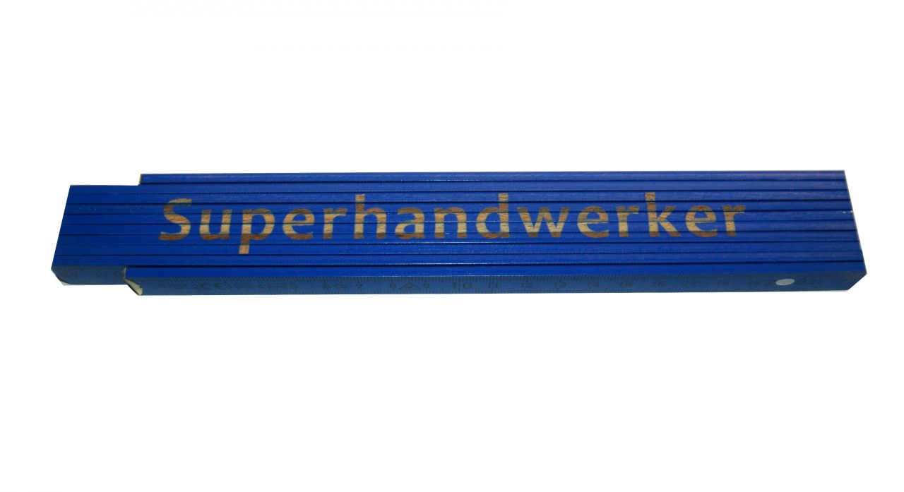 Zollstock Superhandwerker 2 m blau von Weitere