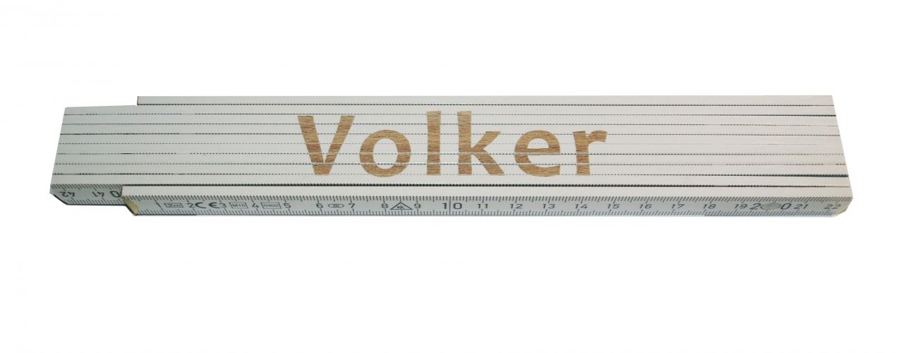 Zollstock Volker 2 m weiß von Weitere