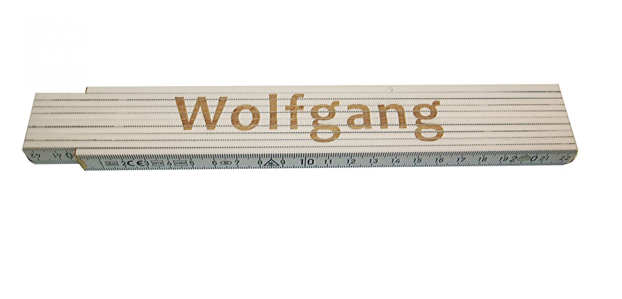 Zollstock Wolfgang 2 m weiß von Weitere