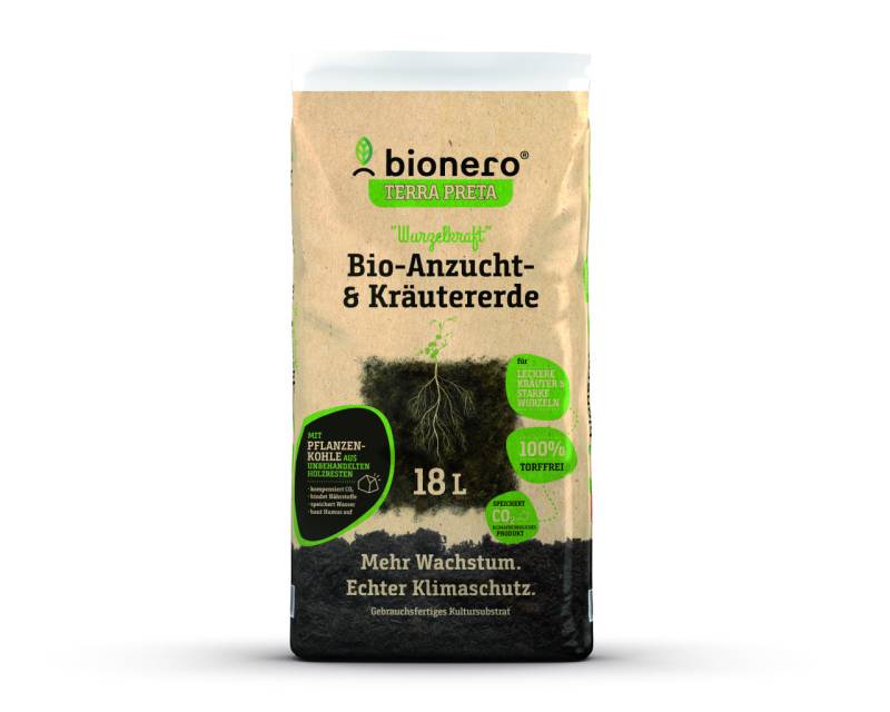 bionero Bio-Anzucht- & Kräutererde Wurzelkraft 18 L torffrei von bionero