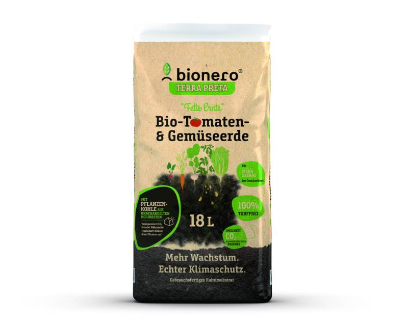 bionero Bio-Tomaten- & Gemüseerde Fette Ernte 18 L torffrei von bionero