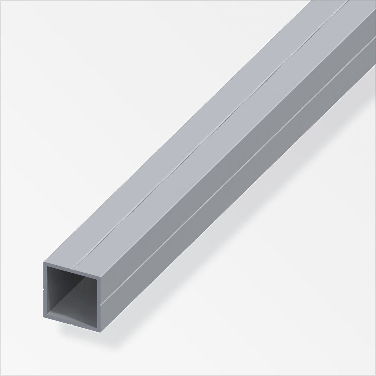 alfer Quadratrohr 1 m, 23.5 x 1.5 mm, PVC (Kunststoff), glatt, grau von Weitere