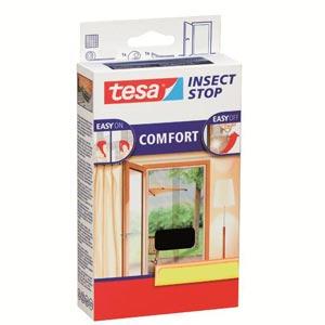 tesa Fliegenschutz-Tür COMFORT 120 x 220 cm - anthrazit, individuell kürzbar von Tesa