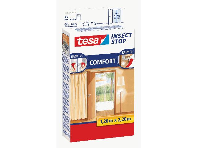 tesa Fliegenschutz-Tür COMFORT 120 x 220 cm - weiß, individuell kürzbar von Tesa