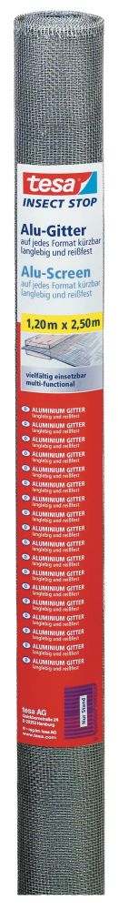 tesa Insektenschutz-Gitter COMFORT Ersatzrolle 120 x 250 cm grau von Tesa