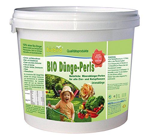 biobird Bio Dünge-Perls für Zier- & Nutzpflanzen - 100% Reiner Bio-Dünger (2 kg) von biobird