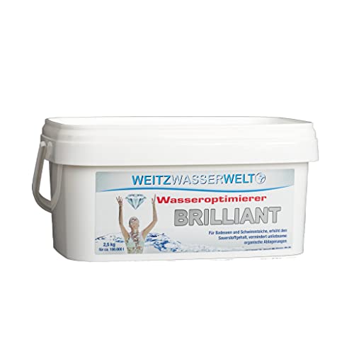 Brilliant Wasseroptimierer – Teichklar für Gartenteich, Schwimmteich, Badesee oder Fischteich - Teichzubehör für erhöhte Wasserqualität - Teichklärer mit Synergieeffekt - 2,5 kg für bis zu 100.000 l Brilliant Wasseroptimierer – Teichklar für Gartenteich, Schwimmteich, Badesee oder Fischteich - Teichzubehör für erhöhte Wasserqualität - Teichklärer mit Synergieeffekt - 2,5 kg für bis zu 100.000 l von UNIPOND