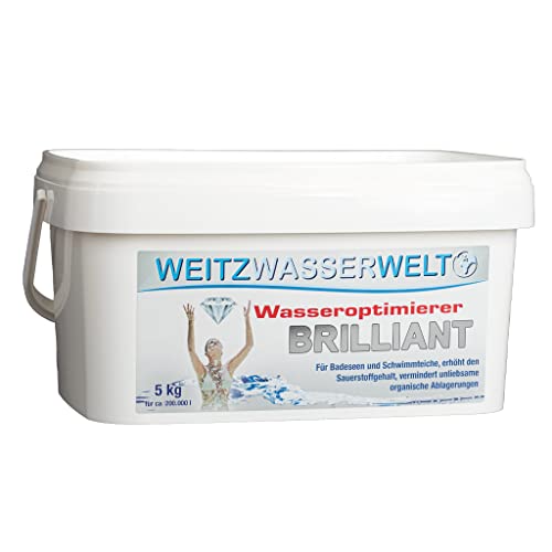 Brilliant Wasseroptimierer – Teichklar für Gartenteich, Schwimmteich, Badesee oder Fischteich - Teichzubehör für erhöhte Wasserqualität - Teichklärer mit Synergieeffekt - 5 kg für bis zu 200.000 l Brilliant Wasseroptimierer – Teichklar für Gartenteich, Schwimmteich, Badesee oder Fischteich - Teichzubehör für erhöhte Wasserqualität - Teichklärer mit Synergieeffekt - 5 kg für bis zu 200.000 l von UNIPOND