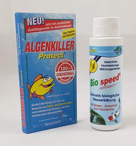 Weitz-Wasserwelt Algenkiller Protect DAS Original im Kombi Set 2 mit Bio Speed von Weitz