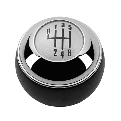 Auto-Schaltknauf-Adapter 5/6 für Speed ​​Gear Shift Knob PU Leder Hebel Griff Für R50 20002006 Cabrio R52 R53 Für Cooper 20022008(Silber,6 speed) von Weixxoai