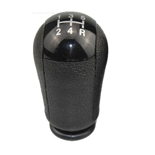 Auto-Schaltknauf-Adapter 5/6 für Speed ​​Manual Gear Shift Knob Shifter Hebel für Focus für CMax 2003 2004 2005 2006(5 speed black knob) von Weixxoai