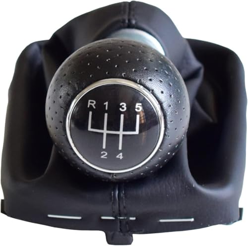 Auto-Schaltknauf-Adapter Auto-Schaltknauf, für A3 S3 2001 2002 2003, Auto-Schaltgetriebe, 5- und 6-Gang-Schaltknauf, Schalthebelknauf, Kopfgriff, Gamasche, Kofferraumabdeckung(Silver 5 Speed) von Weixxoai