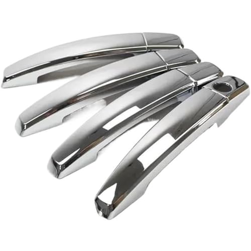 Weixxoai Äußerer Türgriff Auto-Außentürgriff links für Zafira B 2006–2011 für Chrom-Schwarz-Autotürgriffabdeckung, Zieraufkleber(Silber) von Weixxoai