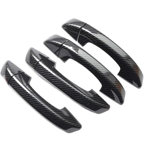 Weixxoai Äußerer Türgriff Auto Links Außentürgriff für Golf 6 MK6 2009-2013 Carbon Fiber für chrom(Schwarz) von Weixxoai
