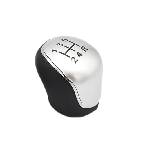 Weixxoai Auto-Schaltknauf-Adapter 5/6 für Geschwindigkeit Schaltknauf Auto Auto Manuelle Shifter Hebel Stick Kopf Handball Für Focus für Mondeo(Silber,5 Gears) von Weixxoai