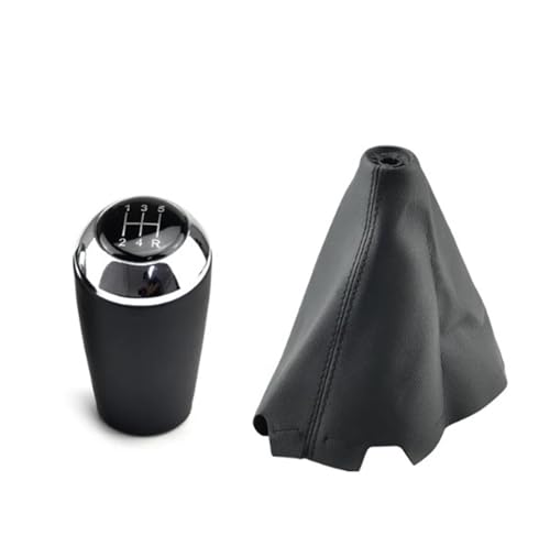 Weixxoai Auto-Schaltknauf-Adapter 5/6 für Geschwindigkeit Schaltknauf Kompatibel für Mit für Mazda 3 BK BL 5 CR CW 6 II GH CX-7 ER MX-5 NC III MT Leder Hebel Headball Zubehör(Silber,5 Speed B) von Weixxoai