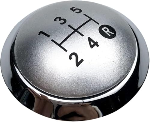 Weixxoai Auto-Schaltknauf-Adapter 5/6 geschwindigkeit Schaltknauf Hebel Emblem Kappe Abdeckung Für TOYOTA für Corolla 1,8 MT 2007-2013 Für AVENSIS Für YARIS D4D Für RAV4(5 Speed Silver) von Weixxoai