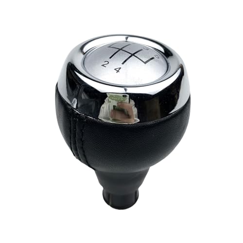 Weixxoai Auto-Schaltknauf-Adapter 5 6 Für Speed ​​Auto Leder Schaltknauf MT Hebel Schaltknauf Kopf Für Mini Für Cooper R55 R56 r57 R58 R59 R60 R61 F54 F55 F56 F57(R12345 Silver) von Weixxoai