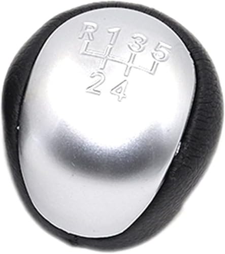 Weixxoai Auto-Schaltknauf-Adapter 5 6 für geschwindigkeit Maunal Auto Shifter Hebel Kopf Handball für Kia für forte Koup(5 Speed Silver) von Weixxoai