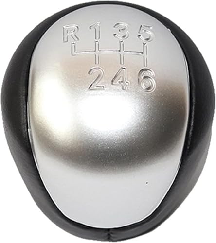 Weixxoai Auto-Schaltknauf-Adapter 5 6 für geschwindigkeit Maunal Auto Shifter Hebel Kopf Handball für Kia für forte Koup(6 Speed Silver) von Weixxoai