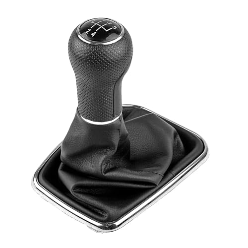 Weixxoai Auto-Schaltknauf-Adapter 5 für Speed Schaltknauf Schwarz PU Leder für Golf 5 für MK4 Weixxoai Auto-Schaltknauf-Adapter 5 für Speed Schaltknauf Schwarz PU Leder für Golf 5 für MK4 von Weixxoai