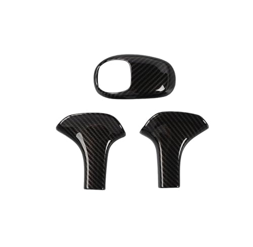 Weixxoai Auto-Schaltknauf-Adapter Auto Griff Getriebe Kopf Hebel Dekoration Schaltknauf Abdeckung Aufkleber Innen Zubehör Für Grand Für Cherokee 2014 2015(Black 3pcs) von Weixxoai