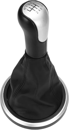 Weixxoai Auto-Schaltknauf-Adapter Auto-Schaltknauf, 5-Gang-Schaltgetriebe, Schalthebelmanschette, Schalthebelabdeckung, für Ford, für Fusion, für Transit, für Connect 2002-2021(Silber) von Weixxoai