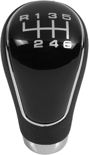 Weixxoai Auto-Schaltknauf-Adapter Auto-Schaltknauf, für Mazda 2 3 323 6 3 BK 2004 2005 2006 2007 2008 2009 2010 2011 2012, Schaltknauf, Hebel, Schalthebelkopf(6 Speed Black) von Weixxoai