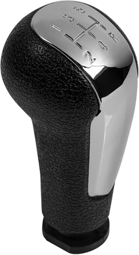 Weixxoai Auto-Schaltknauf-Adapter Auto-Schaltknauf für Chevrolet für Chevy für Spark 2011-2016 5-Gang-Schaltgetriebe Schaltknauf Schalthebelmanschette Kofferraumabdeckung(Chrome 5 Speed) von Weixxoai