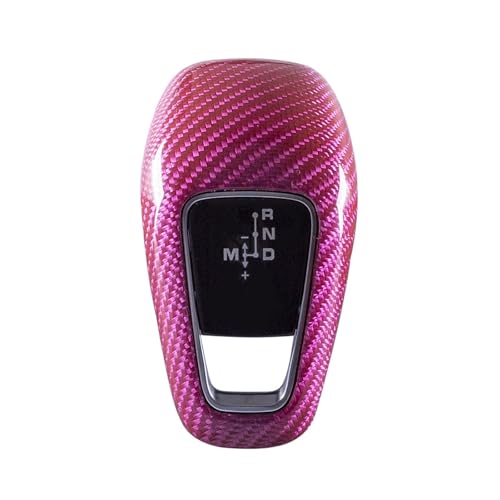 Weixxoai Auto-Schaltknauf-Adapter Carbon Look Auto Schaltknauf Abdeckung Dekoration Trim für 2018 2019 2020 2021(Rosa) von Weixxoai