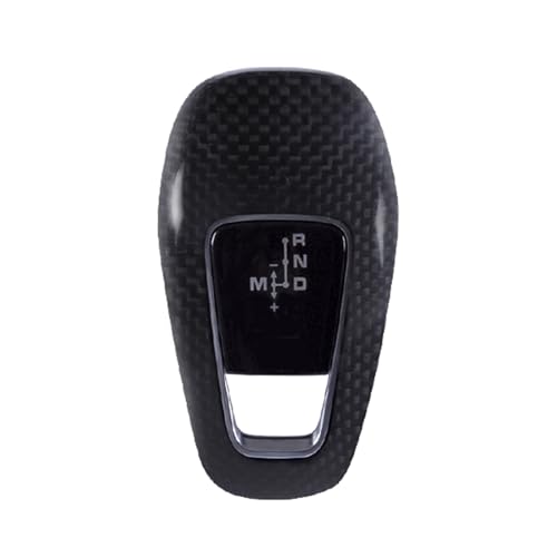 Weixxoai Auto-Schaltknauf-Adapter Carbon Look Auto Schaltknauf Abdeckung Dekoration Trim für 2018 2019 2020 2021(Schwarz) von Weixxoai