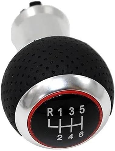 Weixxoai Auto-Schaltknauf-Adapter Für A4 8K für A5 8T Typ 2007-2015 für Q5 2008-2015 Leder Auto Schaltknauf Stick Shift Kopf(6 speed) von Weixxoai