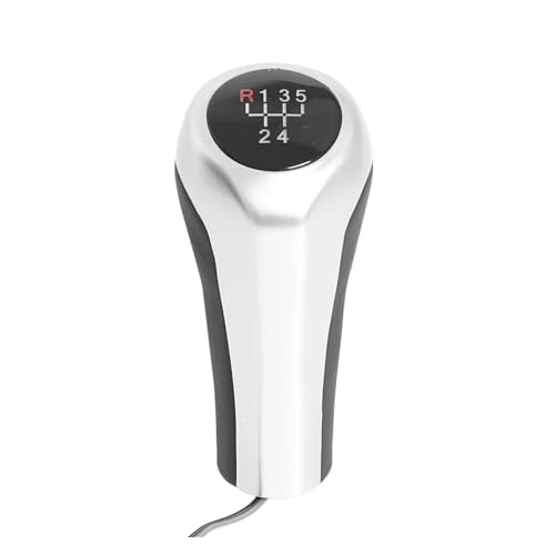 Weixxoai Auto-Schaltknauf-Adapter Für E46 E90 E91 E92 X1 X3 X5 5/6 für Speed ​​Shift Knauf Schaltgetriebe Gangschaltung Stick Knauf Für mit -Hintergrundbeleuchtung(Silber,5) von Weixxoai