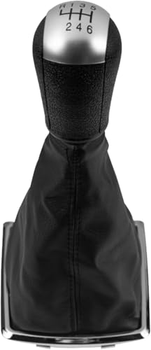 Weixxoai Auto-Schaltknauf-Adapter Für Ford Für Focus 2 Für Mondeo MK2 2004 2005 2007 2008 2009 2010 2011 Schaltknauf Hebel Gaitor Shifter Boot Abdeckung fall(6 Speed Silver) von Weixxoai