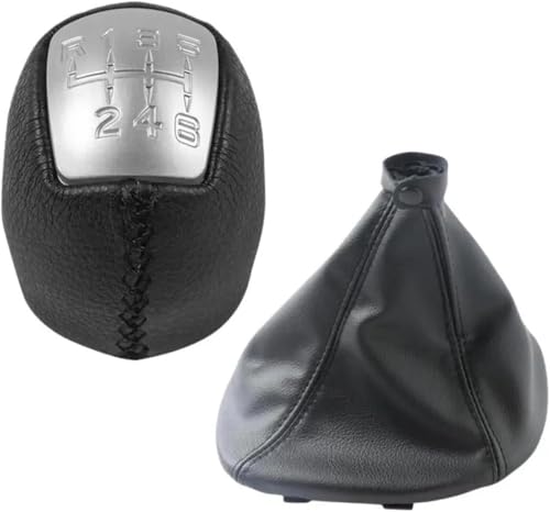 Weixxoai Auto-Schaltknauf-Adapter Für Iveco für Daily 2006–2017 Auto 6 für Geschwindigkeit Schalthebel Schaltknauf Leder Boot(6 speed Boot) von Weixxoai